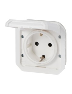 Plexo IP55 2P+T 16A White Modular Socket Outlet 2