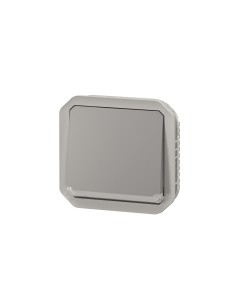 Plexo Grey 10AX IP55 Double Switch with LED Indicator 2