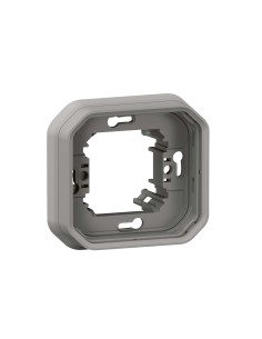 Moldura embutida Plexo modular 1 módulo cinza