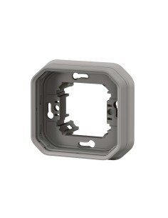 Moldura embutida Plexo modular 1 módulo cinza 2