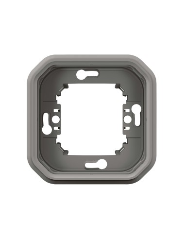 Moldura embutida Plexo modular 1 módulo cinza