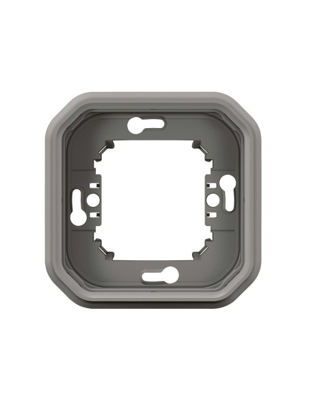 Moldura embutida Plexo modular 1 módulo cinza