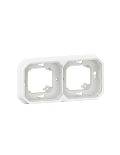 Cadre encastrable modulaire Plexo blanc 2 modules