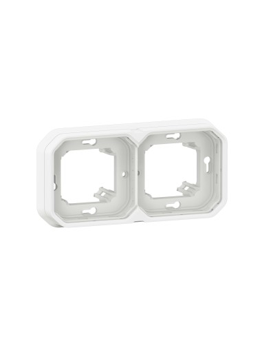 Moldura embutida modular Plexo branco 2 módulos