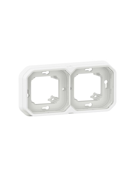 Moldura embutida modular Plexo branco 2 módulos