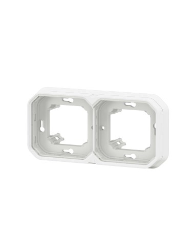 Cadre encastrable modulaire Plexo blanc 2 modules