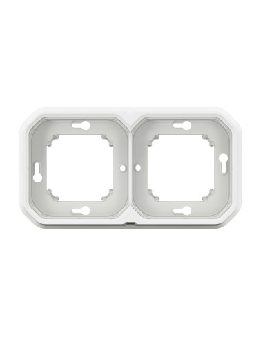 Moldura embutida modular Plexo branco 2 módulos