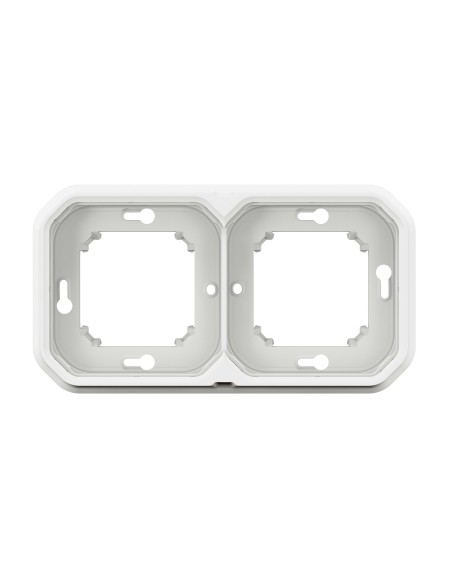 Cadre encastrable modulaire Plexo blanc 2 modules
