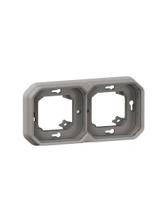 Plexo modular recessed frame grey 2 modules