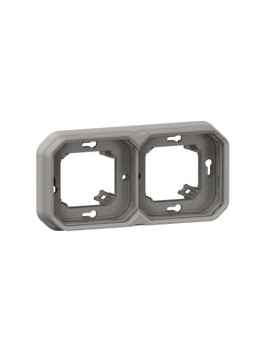 Plexo modular recessed frame grey 2 modules