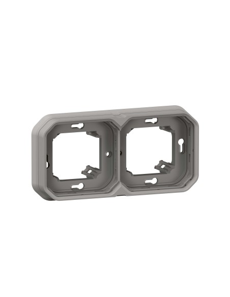 Einbaurahmen Plexo modular grau 2 Module