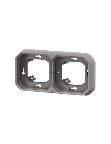 Einbaurahmen Plexo modular grau 2 Module
