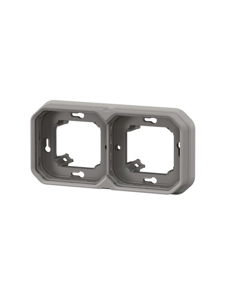 Einbaurahmen Plexo modular grau 2 Module