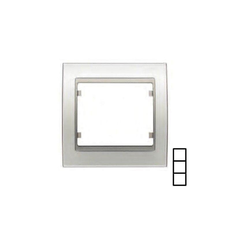 Moldura 3 elementos verticais WHITE PEARL MABE BJC Mega 22103-BP