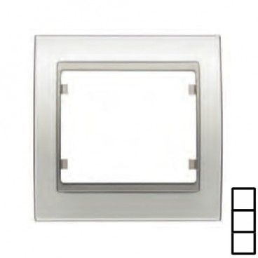 Moldura 3 elementos verticais WHITE PEARL MABE BJC Mega 22103-BP