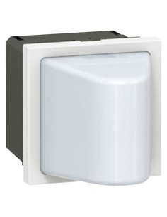 Mosaic 2-module recessed white illuminated pilot 24 V