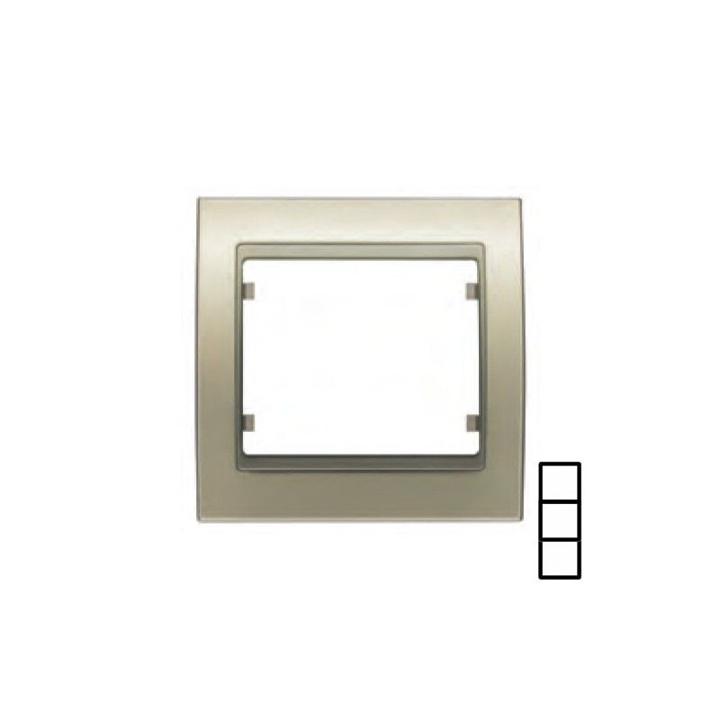 Moldura 3 elementos verticais DORADO MALTA BJC Mega 22103-DM