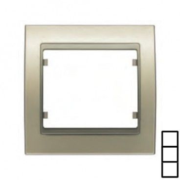 Moldura 3 elementos verticais DORADO MALTA BJC Mega 22103-DM