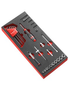 Set cricchetto e bussole 1/4 pol 46 pezzi