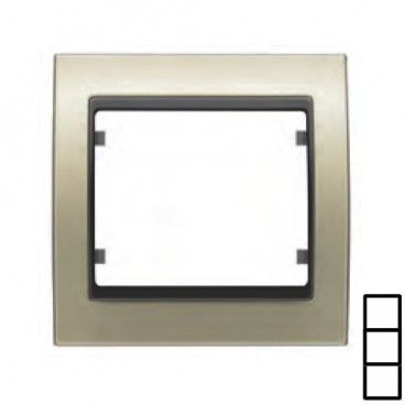 Moldura 3 elementos verticais DORADO MALTA COSSO BJC Mega 22103-DMC