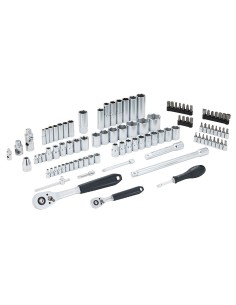 Set chiave a cricchetto e bussole 1/2 e 1/4 pol 100 pezzi
