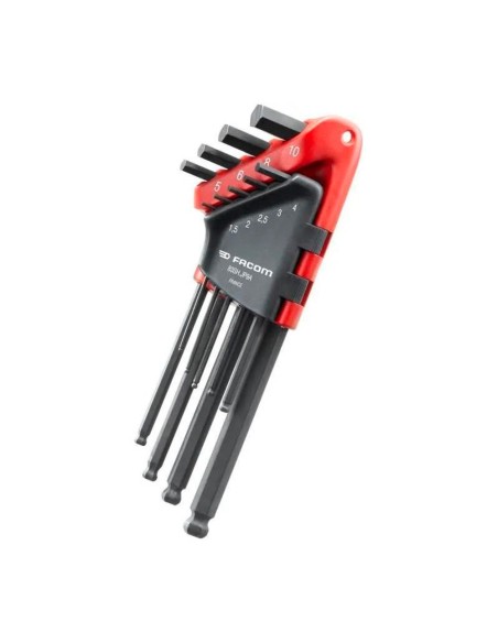Set of 9 Long Ball-End Hex Keys 1.5-10 mm