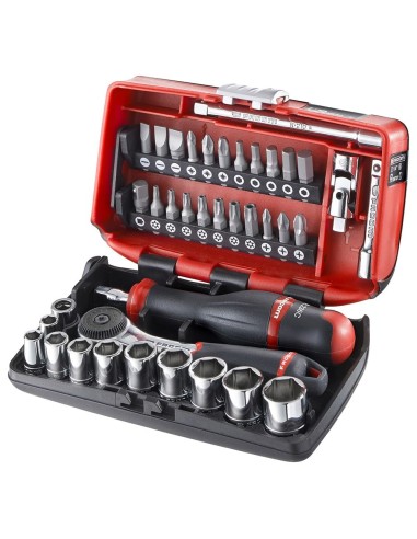 1/4 in. Socket and Bit Set, 38 Pieces with Ratchet