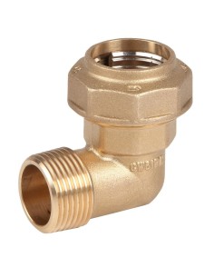 Codo 90° macho 1/2" x PE20 latón forjado
