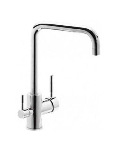 Single-lever basin mixer 3-way brass cartridge 40mm