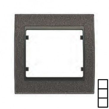 Moldura 3 elementos verticais MOCHA BROWN COSSO BJC Mega 22103-MMC