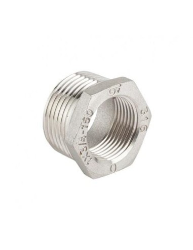 Écrou de réduction hexagonal 2x1,5" inox 316