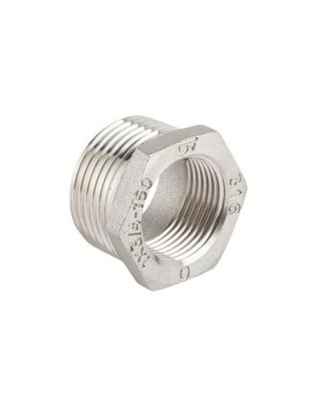 Écrou de réduction hexagonal 2x1,5" inox 316