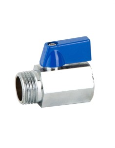 Mini ball valve 3/4" reduced bore chrome-plated brass