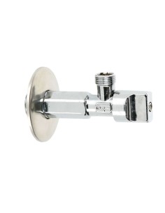 Long angle valve 1/2-3/8 chrome-plated brass