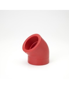 Codo 45 grados 32 mm polipropileno NIRON RED