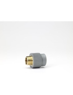 Threaded connection M ISO BSP 25x3/4" PPR gray brass