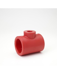 Reduced tee polypropylene NIRON RED 40x25x40 mm socket weld