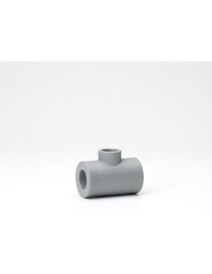 Reduced tee PPR 90-75-90 mm type A socket grey