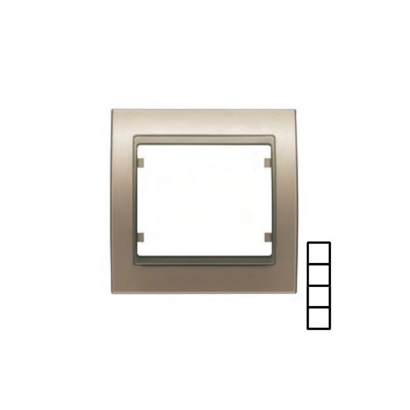 Quadro 4 elementos verticais BRONZE FOG BJC Mega 22104-BN