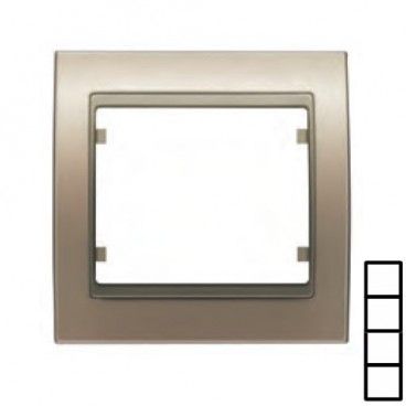 Quadro 4 elementos verticais BRONZE FOG BJC Mega 22104-BN