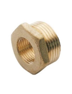 DZR Brass Reducing Ring 1 1/2" x 1/2" with Hexagonal Nipple