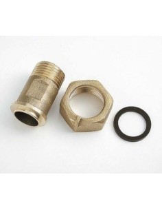 Solid brass water meter adapter set 3/4" nut 1/2" cone