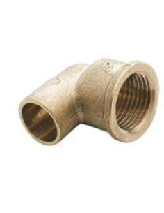 Codo hembra cobre 15x1/2 para fontanería