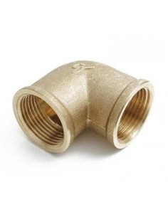 Codo latón DZR hembra-hembra 90° 1/2" BSPP 2