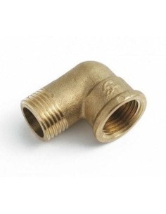 Codo latón DZR 90 grados 1/2 pulgada rosca BSPP 2