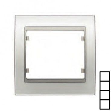 Moldura 4 elementos verticais WHITE PEARL MABE BJC Mega 22104-BP