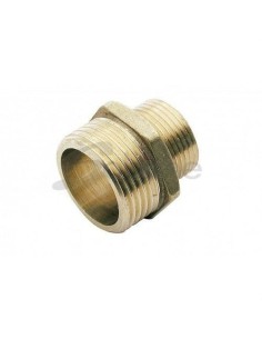 Brass connector male-to-male adapter 3/4x1 inch