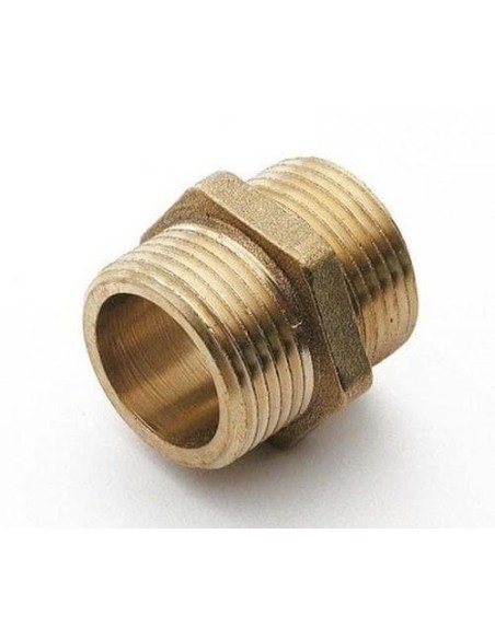 Conector latão DZR reto 3/8" rosca macho-macho