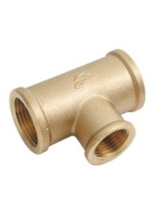 Brass DZR Reducer 1" x 3/4" x 1" Internal Thread