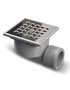 Horizontaler Siphonablauf S191 mit Edelstahlrost